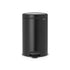 Brabantia 12L newICON Pedal Kitchen Rubbish Bin Matt Black - KITCHEN - Bins - Soko and Co