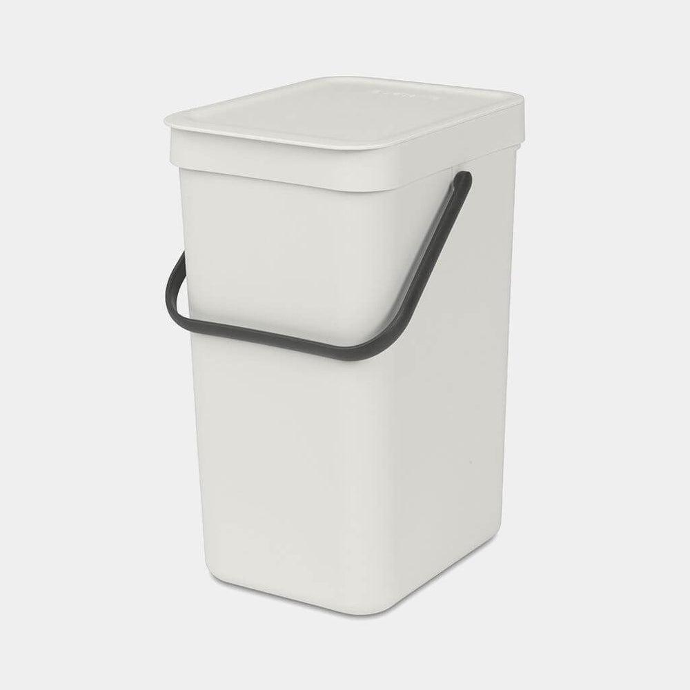 Brabantia 12L Sort & Go Kitchen Rubbish Bin Light Grey - KITCHEN - Bins - Soko and Co