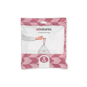 Brabantia 2-3L Perfect Fit Bin Liners Code V 40 Pack