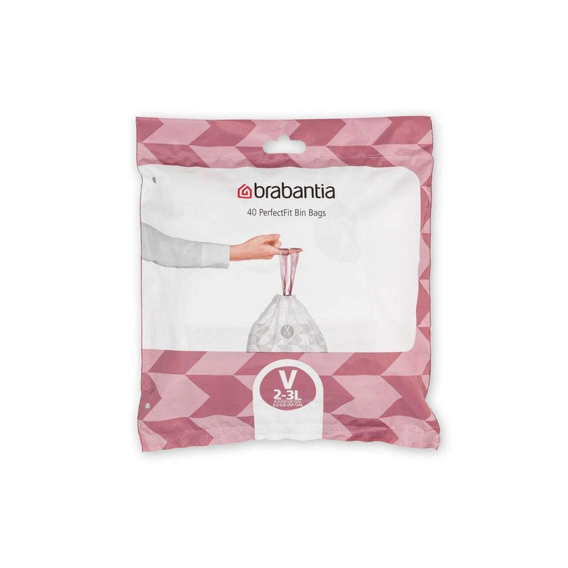 Brabantia 2-3L Perfect Fit Bin Liners Code V 40 Pack