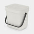 Brabantia 3L Sort & Go Kitchen Rubbish Bin Light Grey - KITCHEN - Bins - Soko and Co