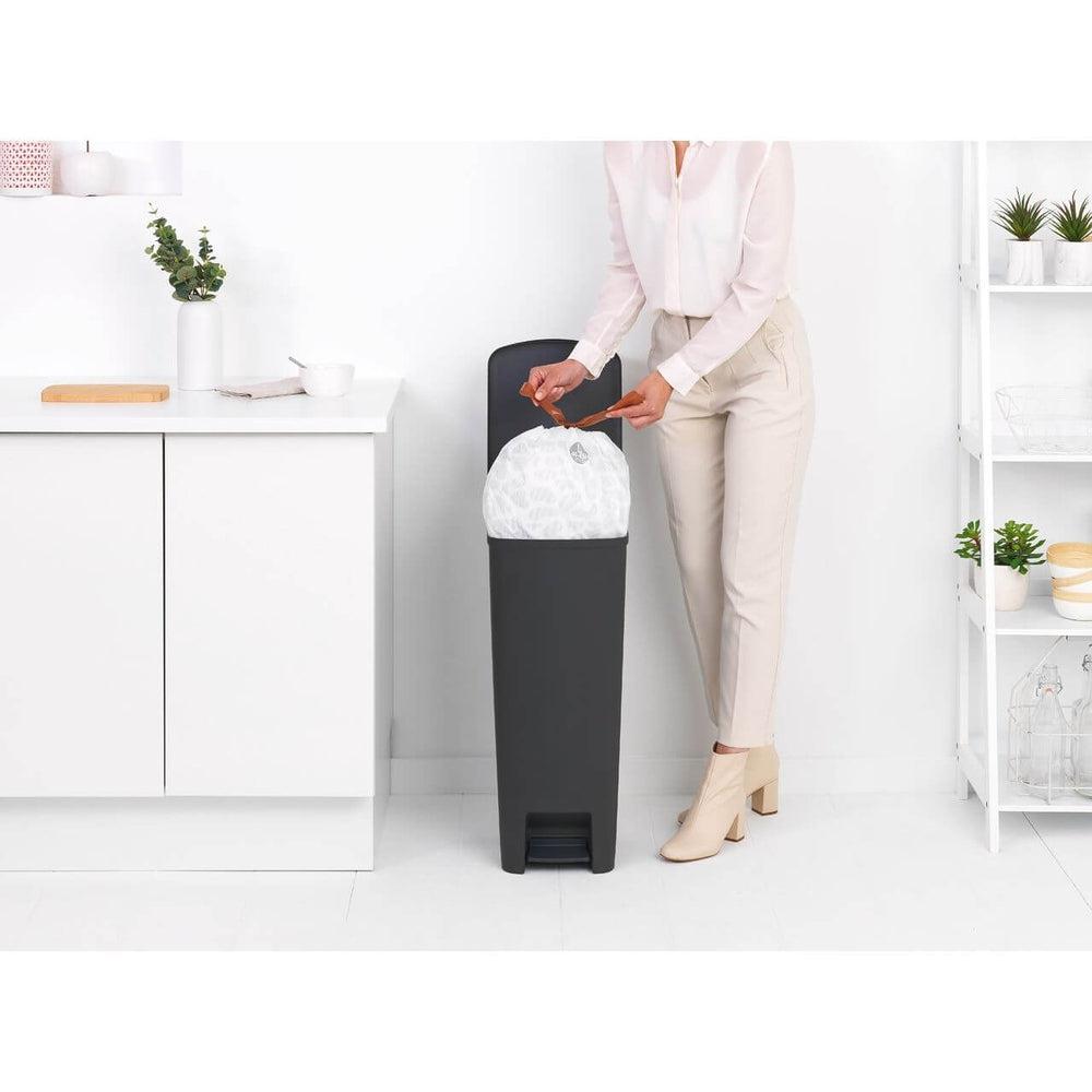 brabantia step up pedal bin Brabantia 40L StepUp Pedal Kitchen Rubbish Bin Dark Grey