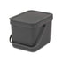 Brabantia 6L Sort & Go Kitchen Rubbish Bin Dark Grey - KITCHEN - Bins - Soko and Co