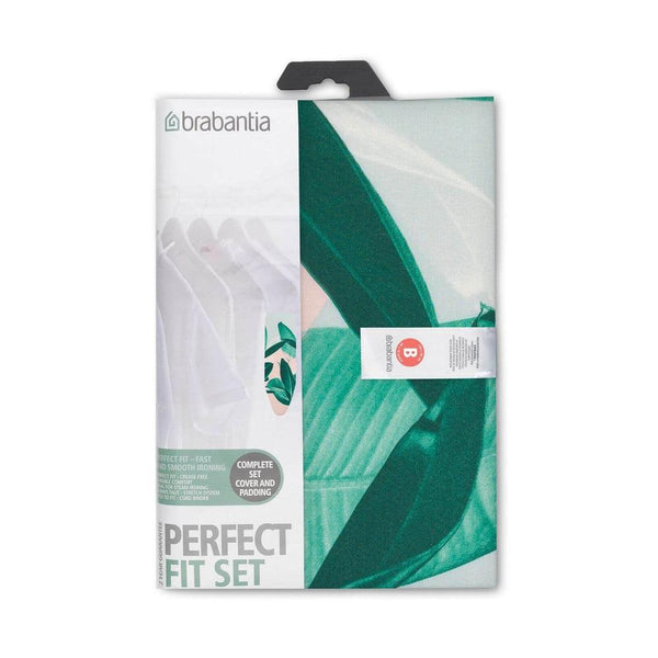 Brabantia Size B Ironing Board Cover & Foam Underlay Tropical Leaves
