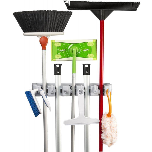 Broom & Mop Holder for 5 Brooms