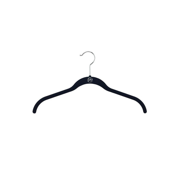 Flocked Coat Hangers 3 Pack Black