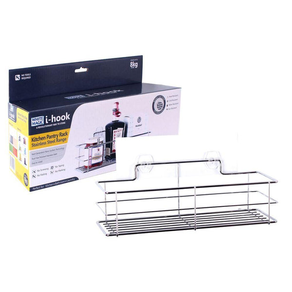 i-Hook Nano Suction Pantry Rack Stainless Steel