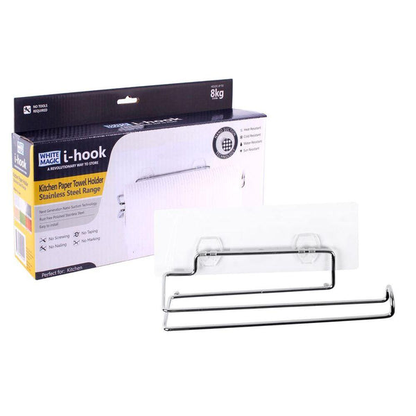 i-Hook Nano Suction Paper Towel Holder Stainless Steel