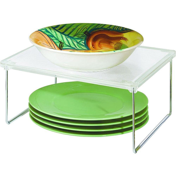 iDesign Linus Collapsible Pantry Cabinet Shelf Clear