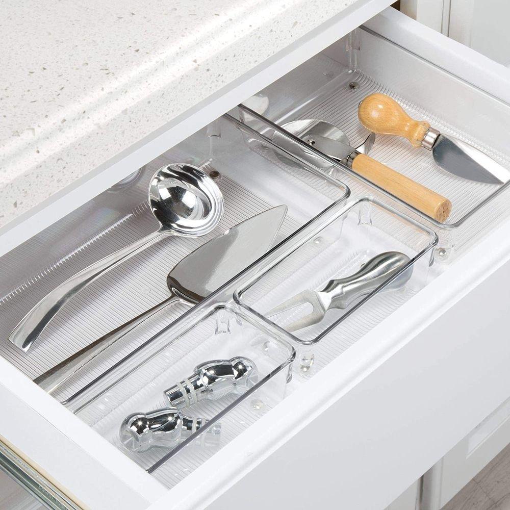iDesign Linus Small Wide Drawer Organiser - KITCHEN - Cutlery Trays - Soko and Co