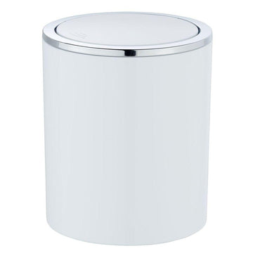Inca 2L Rubbish Bin White & Chrome