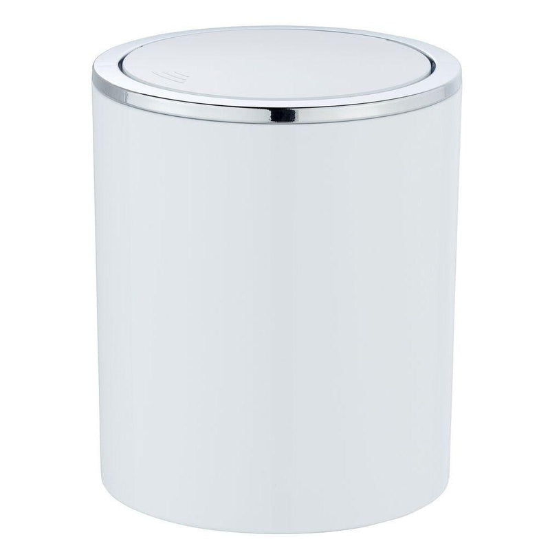 Inca 2L Rubbish Bin White & Chrome