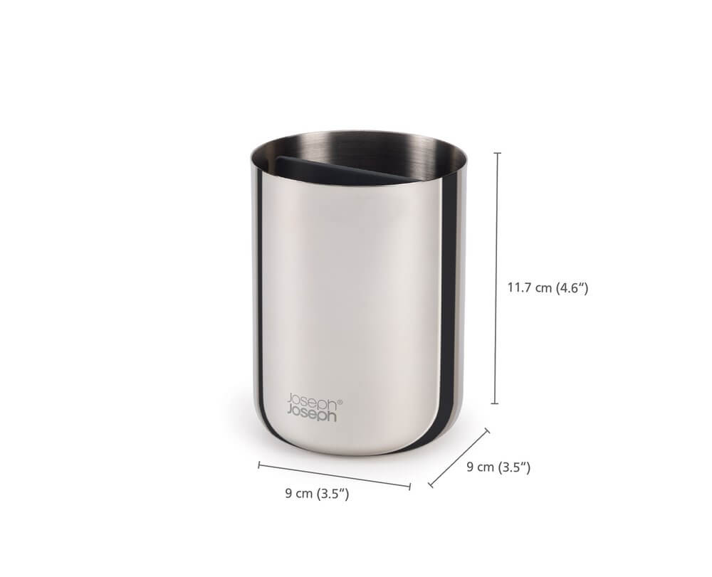 Joseph Joseph EasyStore Luxe Stainless Steel Toothbrush Caddy - BATHROOM - Toothbrush Holders - Soko and Co