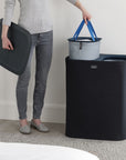 Joseph Joseph Tota 90L Twin Laundry Hamper Carbon Black - LAUNDRY - Hampers - Soko and Co