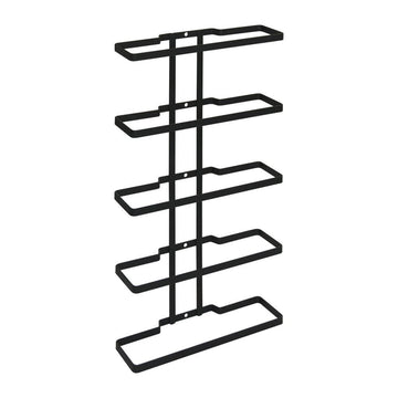 Lava 5 Bottle Wall Mounted Wine Rack Matte Black