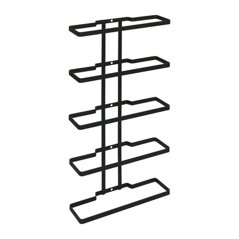 Lava 5 Bottle Wall Mounted Wine Rack Matte Black