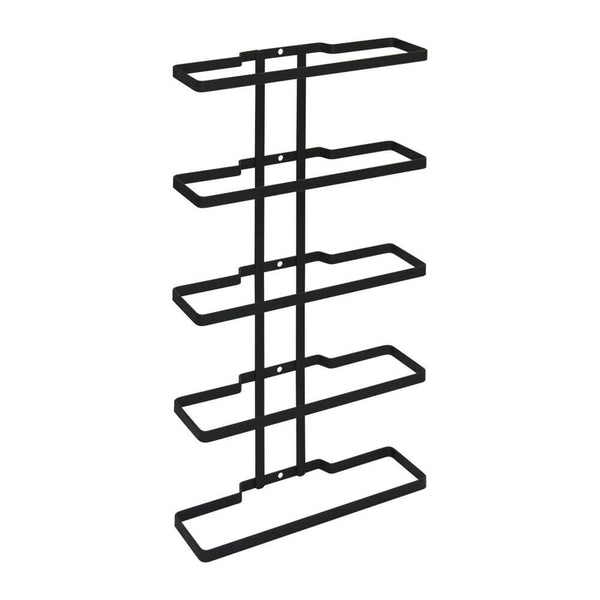 Lava 5 Bottle Wall Mounted Wine Rack Matte Black
