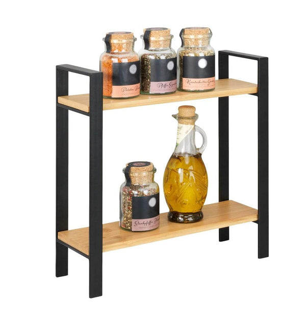 Lou 2 Tier Bamboo Kitchen & Pantry Shelf
