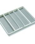 Madesmart 5 Compartment Expandable Grip Base Utensil Tray White - KITCHEN - Cutlery Trays - Soko and Co