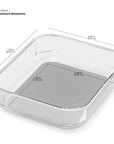 Madesmart Large Square Grip Base Drawer Organiser Clear - KITCHEN - Cutlery Trays - Soko and Co