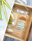 Madesmart Medium Slim Grip Base Drawer Organiser Clear - KITCHEN - Cutlery Trays - Soko and Co