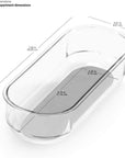Madesmart Medium Slim Grip Base Drawer Organiser Clear - KITCHEN - Cutlery Trays - Soko and Co