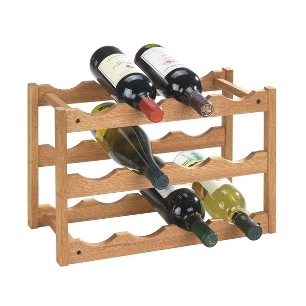 Norway 12 Bottle Walnut Wine Rack