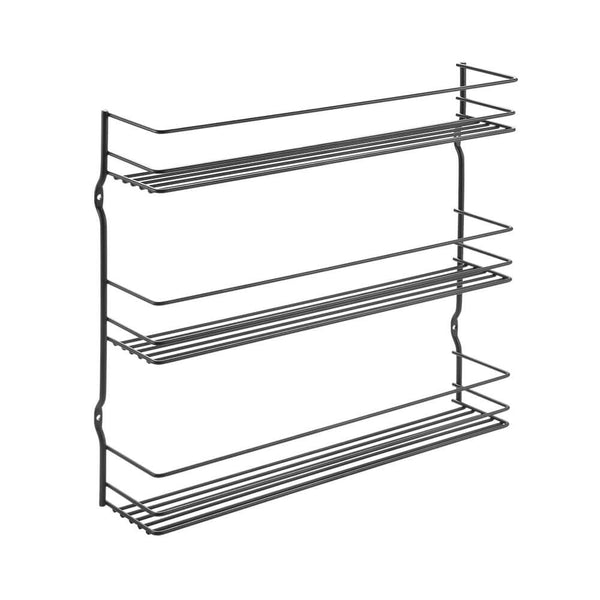 Pepito 3 Tier Wall Mounted Spice Rack Matte Black