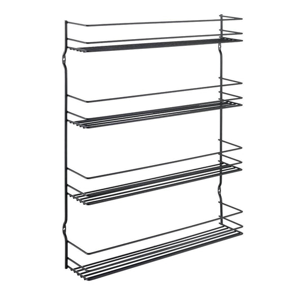 Pepito 4 Tier Wall Mounted Spice Rack Matte Black