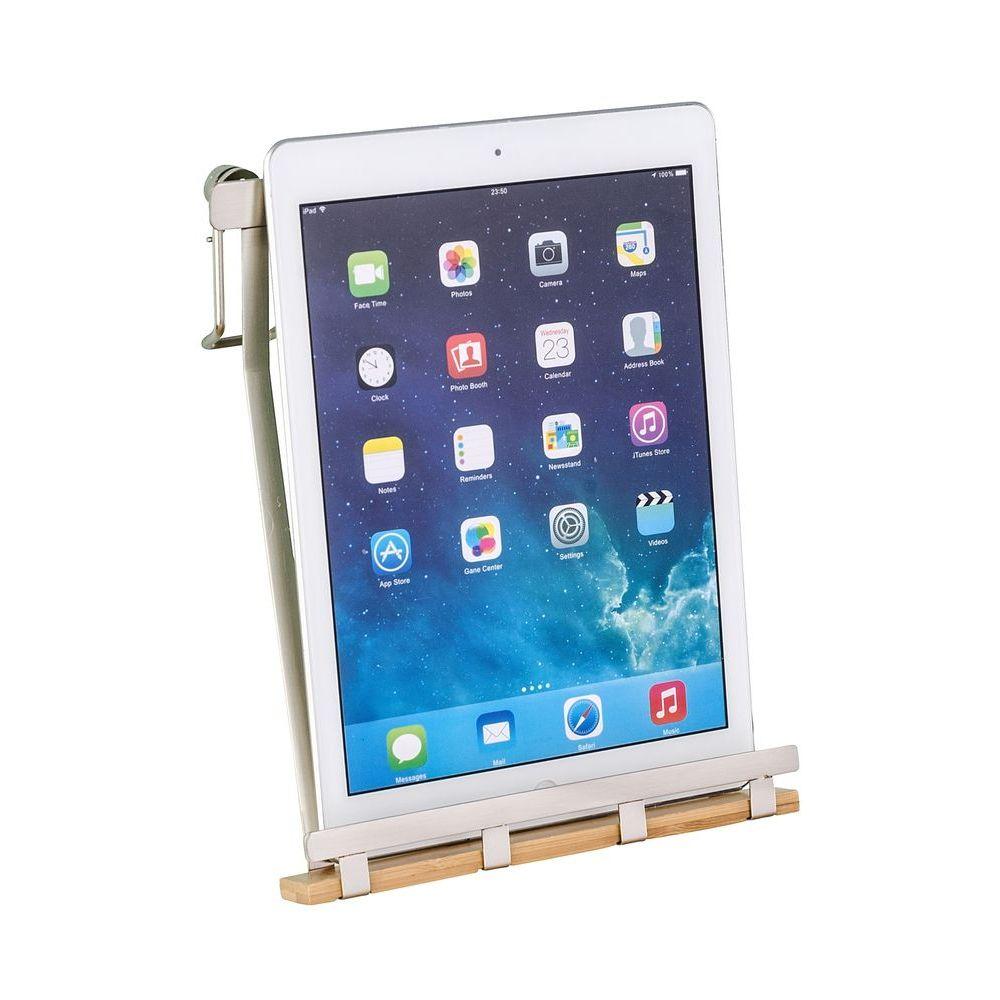 Premium Tablet Holder Bamboo &amp; Steel - KITCHEN - Shelves and Racks - Soko and Co