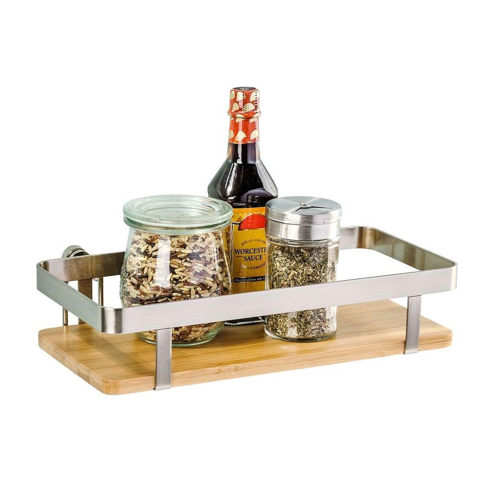 Premium Wall Mounted Kitchen Shelf Bamboo &amp; Steel - KITCHEN - Shelves and Racks - Soko and Co