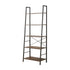 Rustic 5 Tier Shelf Unit Dark Wood & Matte Black - HOME STORAGE - Shelves and Cabinets - Soko and Co