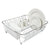 Small Chrome Plated Dish Rack White - KITCHEN - Dish Racks and Mats - Soko and Co