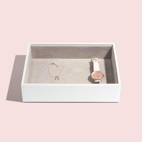 Stackers Classic 1 Compartment Deep Jewellery Tray White
