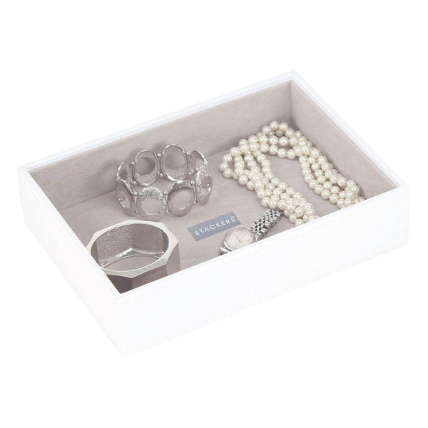 Stackers Classic 1 Compartment Deep Jewellery Tray White