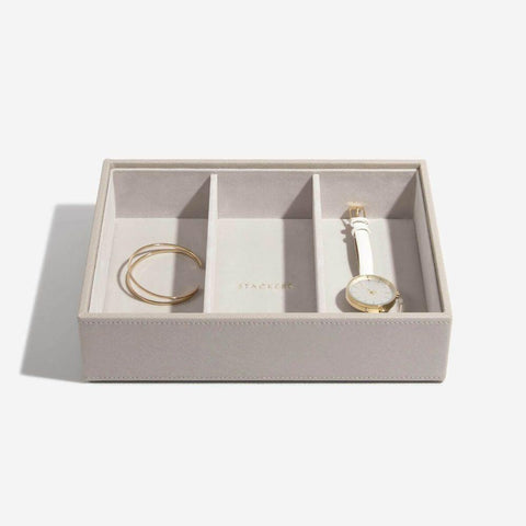 Stackers Classic 3 Compartment Deep Jewellery Tray Taupe