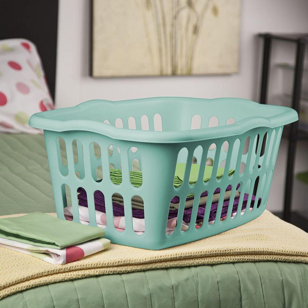 Sterilite 53L Laundry Basket Aqua/White - LAUNDRY - Baskets and Trolleys - Soko and Co