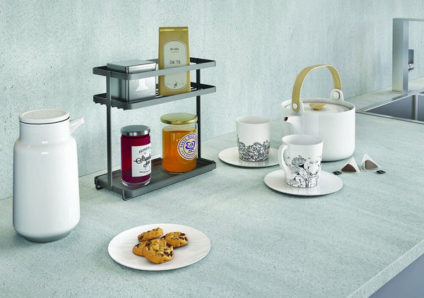 Tokyo 2 Tier Freestanding Spice Rack Matte Black