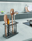 Tokyo Rectangular Utensil Holder Matte Black - KITCHEN - Bench - Soko and Co