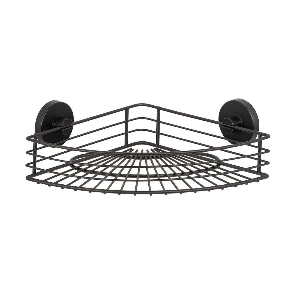 Vac Lock Suction Corner Shower Shelf Matte Black - BATHROOM - Suction - Soko and Co