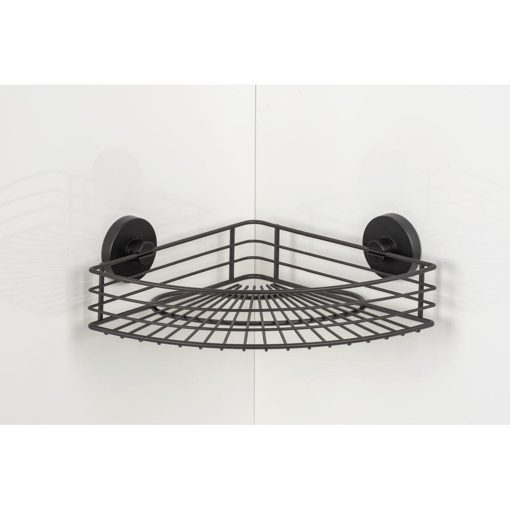 Vac Lock Suction Corner Shower Shelf Matte Black - BATHROOM - Suction - Soko and Co