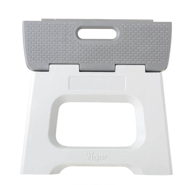 Vigar 23cm Compact Folding Step Stool Grey
