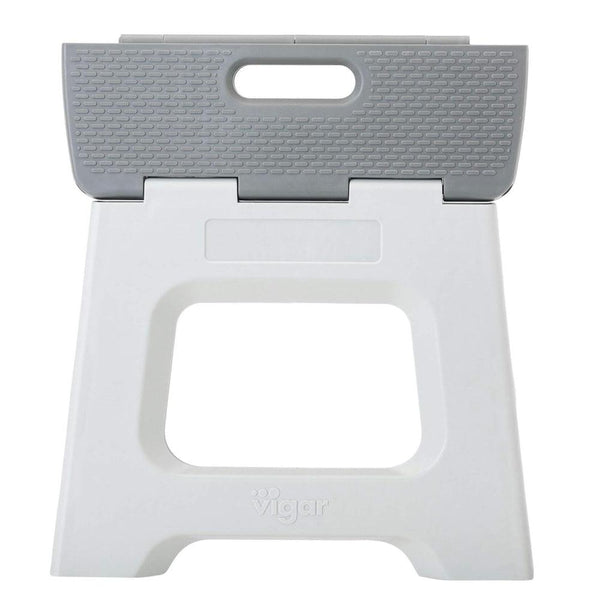 Vigar 27cm Compact Folding Step Stool Grey