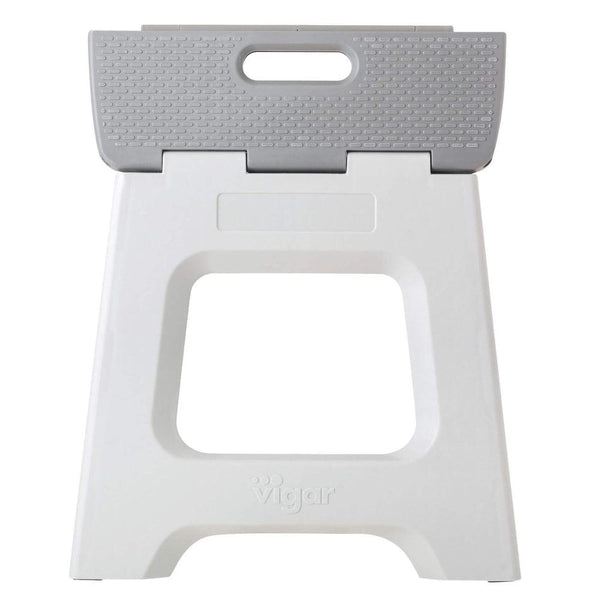 Vigar 32cm Compact Folding Step Stool Grey