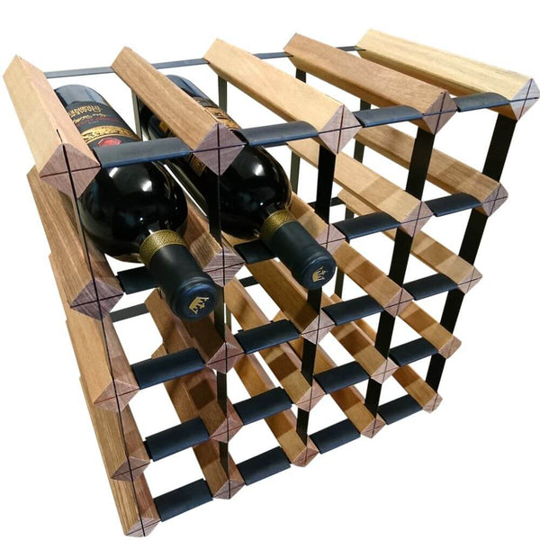 Vino Stack 16 Pocket Mahogany Wine Rack