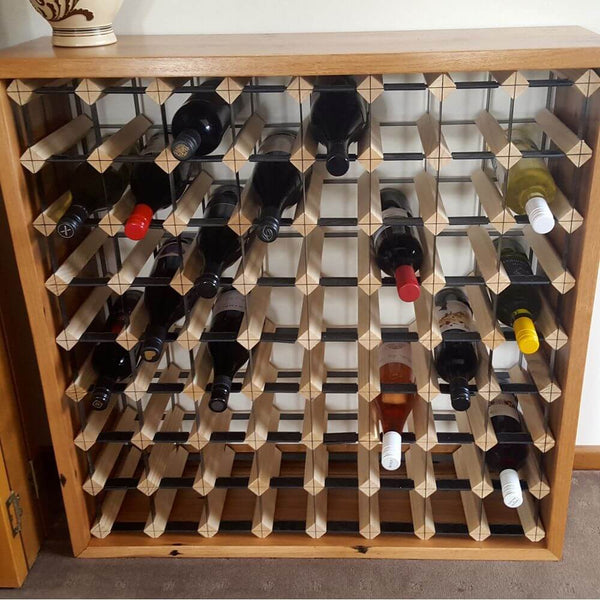Vino Stack 25 Pocket Mahogany Wine Rack