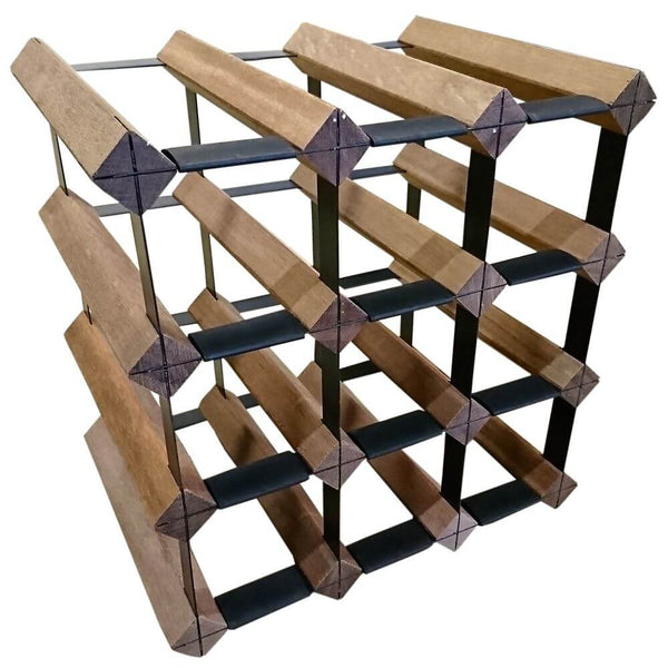 Vino Stack 9 Pocket Mahogany Wine Rack