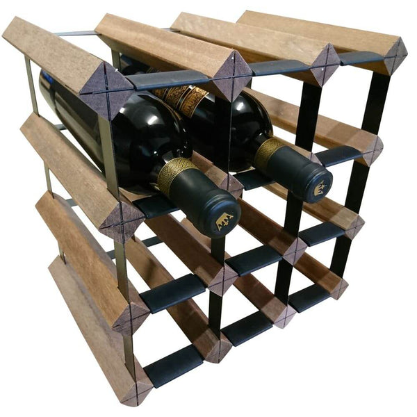Vino Stack 9 Pocket Mahogany Wine Rack