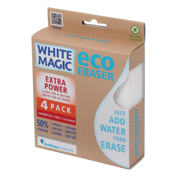 White Magic Extra Power Eraser Sponges 4 Pack