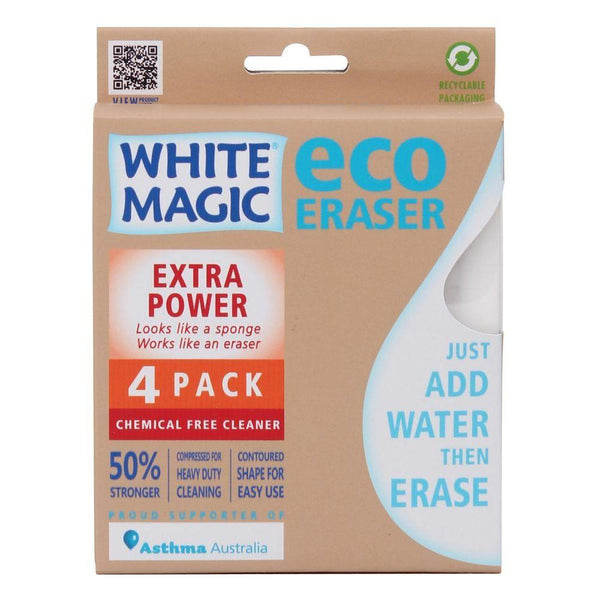 White Magic Extra Power Eraser Sponges 4 Pack